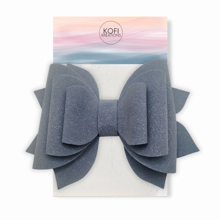 Cobalt Blue | Suede Hair Bow