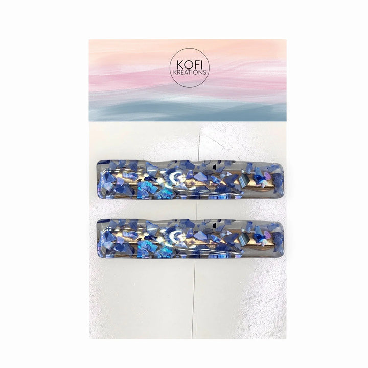 Blue Hair Clips