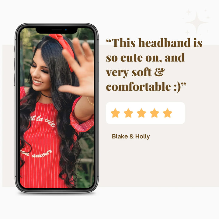 Red Pleated Headband