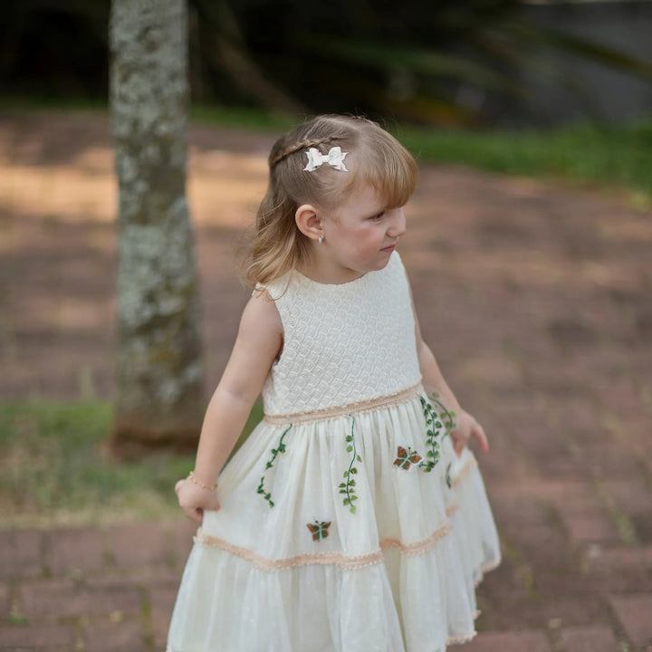 Ella | Flower Faux Leather Hair Bow