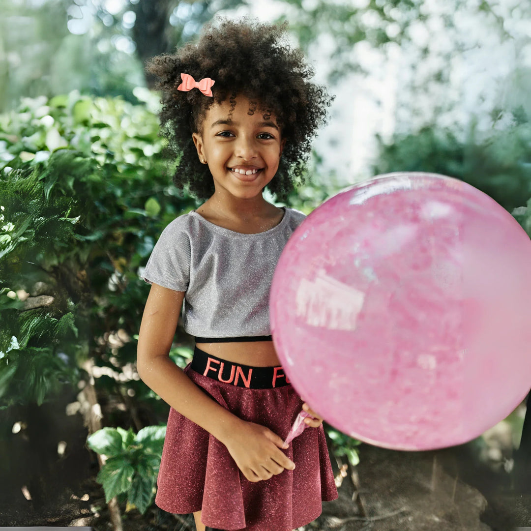 Luna | Coral Pastel Faux Leather Hair Bow