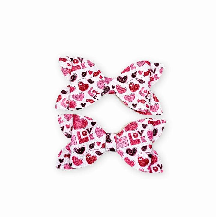 Luna | Love You Much Faux Leather Hair Bow Set