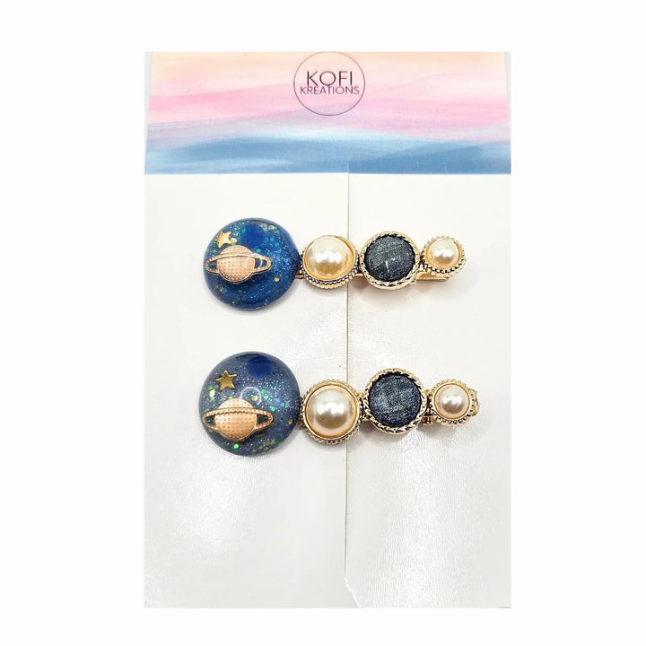 Blue Moon Hair Clips