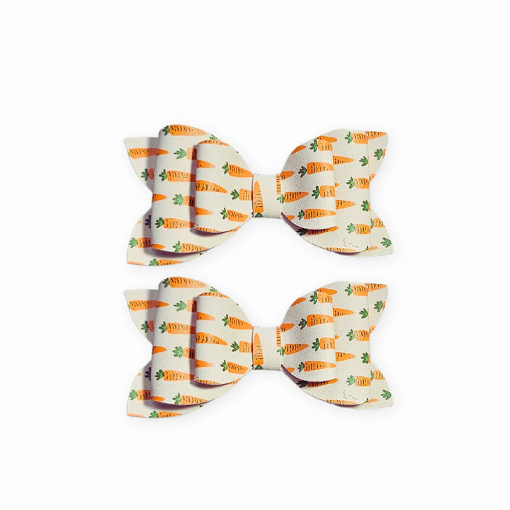 Luna | Carrot Top Faux Leather Hair Bow
