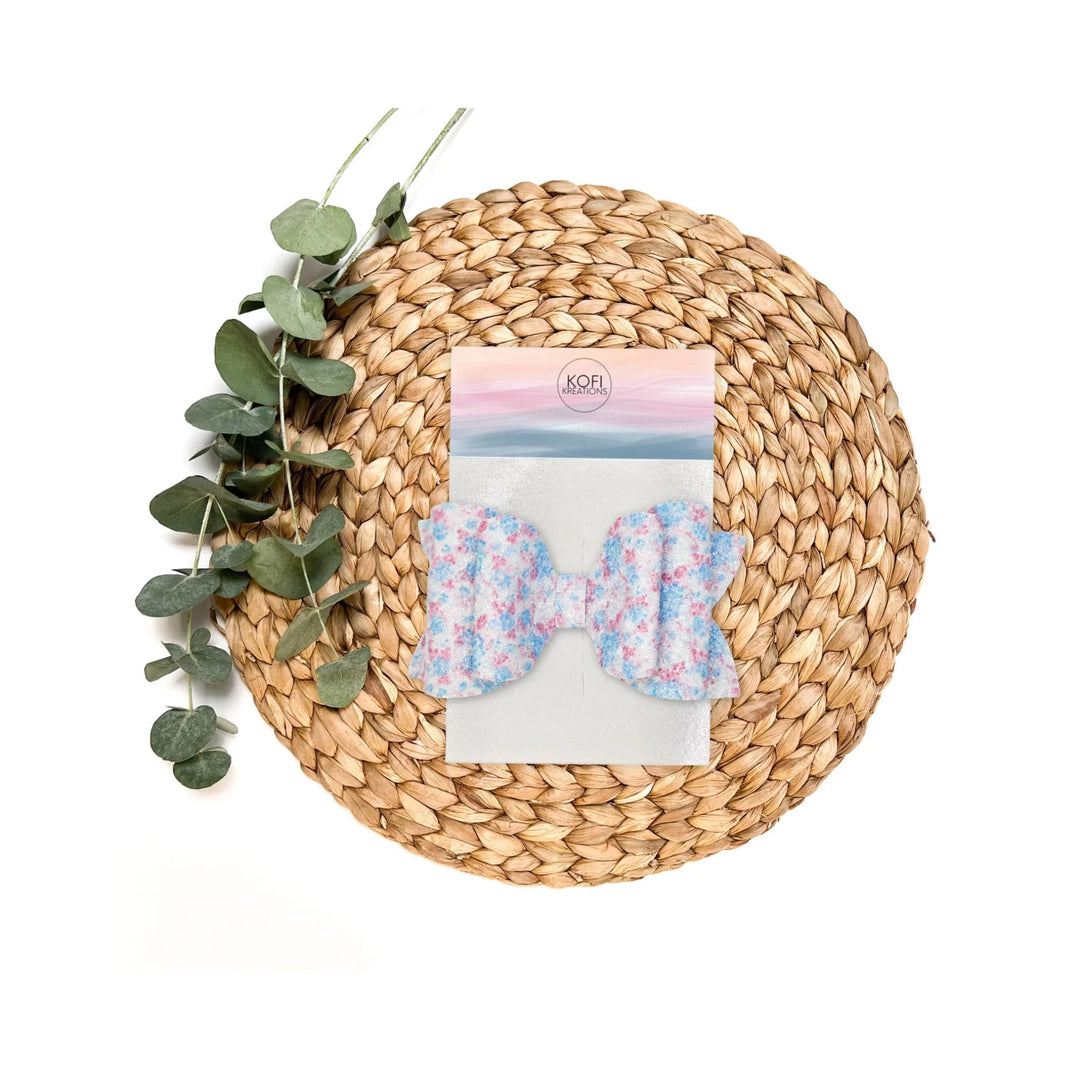 Blue Flower | Josie Glitter Hair Bow
