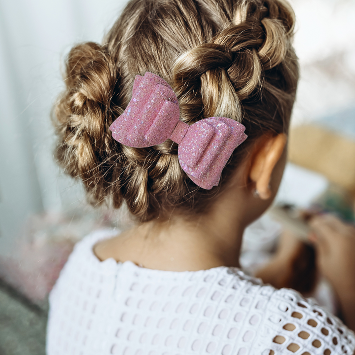 Pink Josey Glitter Hair Bow