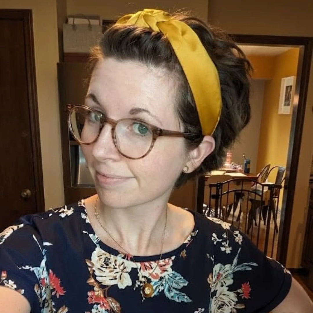 Gold Floral Top Knot Headband