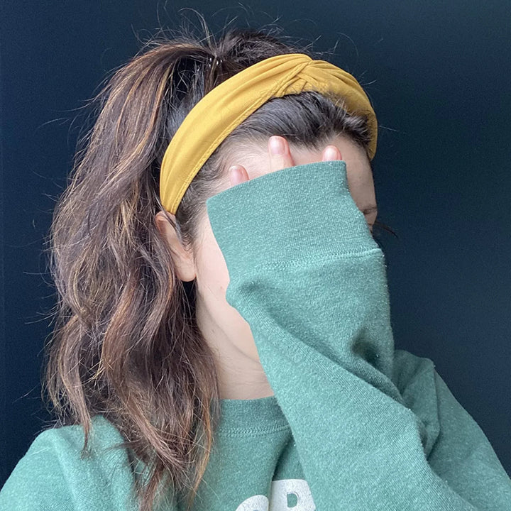 Olive Green Top Knot Headband