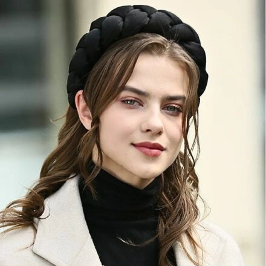 Black Braided Mesh Headband