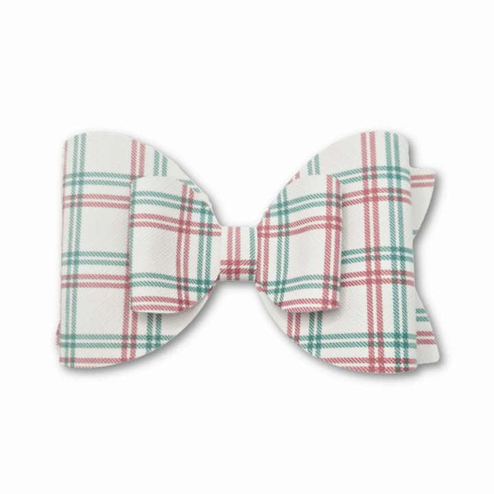 Plaid | Peppermint Josie Faux Leather Hair Bow