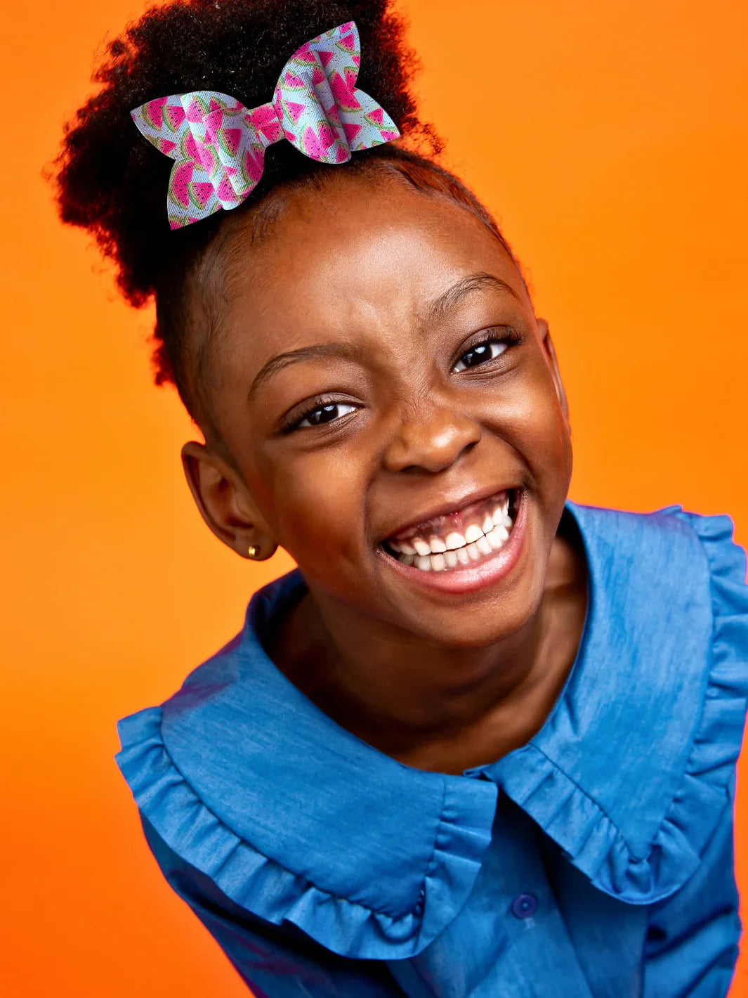 Josie | Watermelon Faux Leather Hair Bows