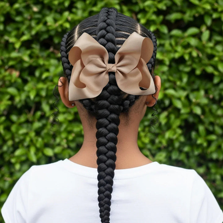 Champagne | Grosgrain Ribbon Hair Bow