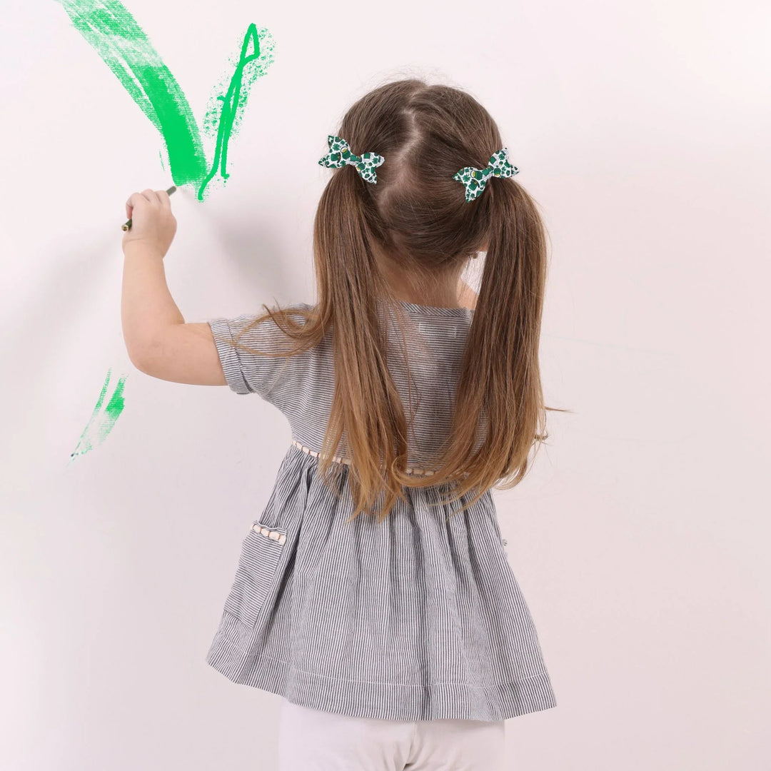 Luna | Pot of Gold Faux Leather Hair Bows