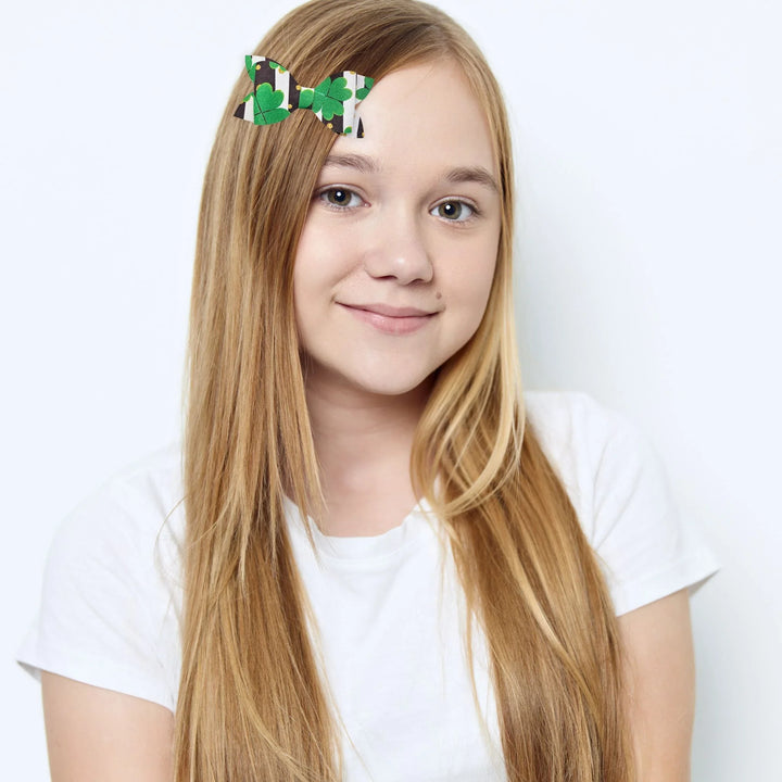 Luna | Lucky Clover Faux Leather Bows