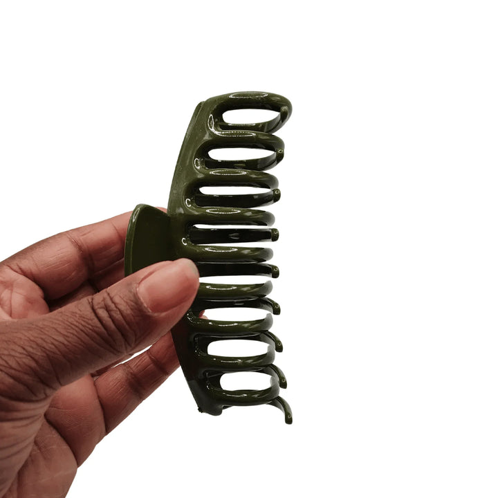 Army Green Hair Claw Clip - Kofi Kreations