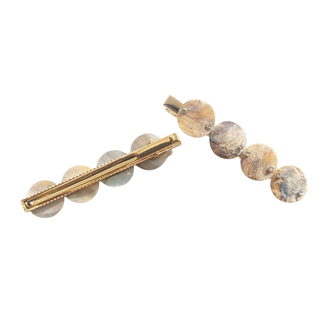 Beige Hair Clips - Kofi Kreations
