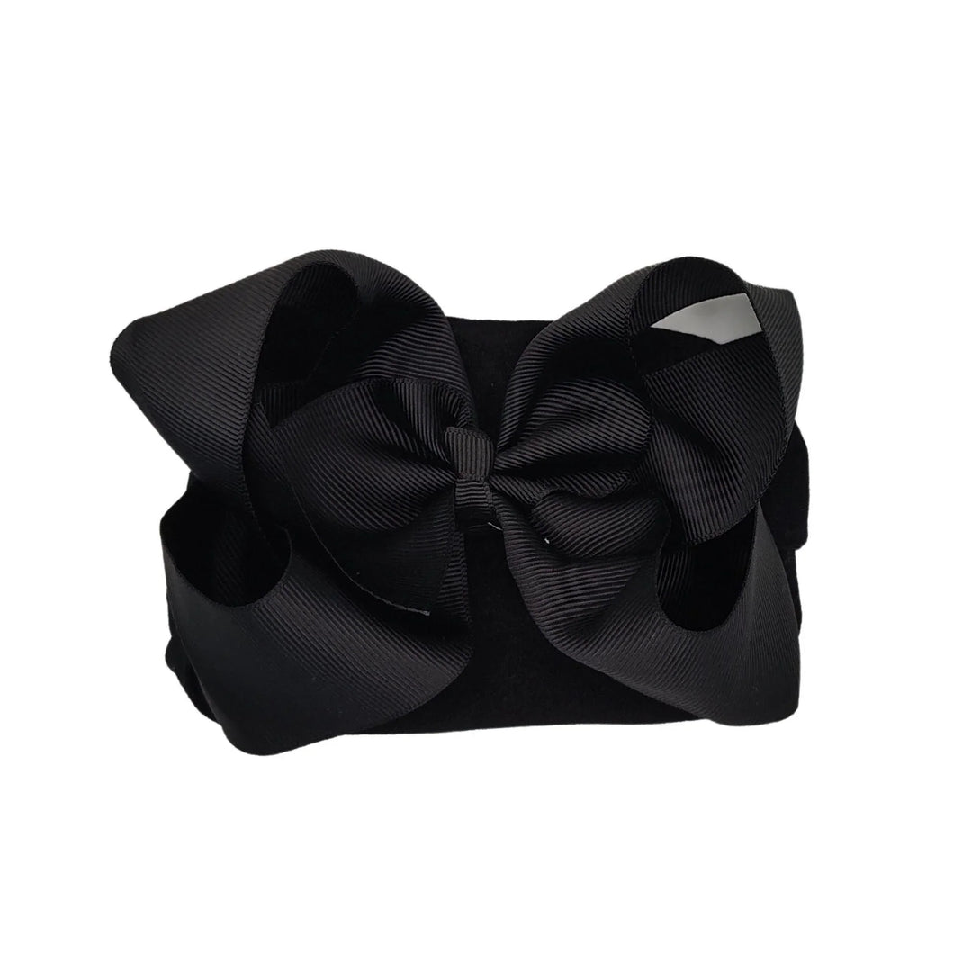 Black Turban Bow Headband - Kofi Kreations