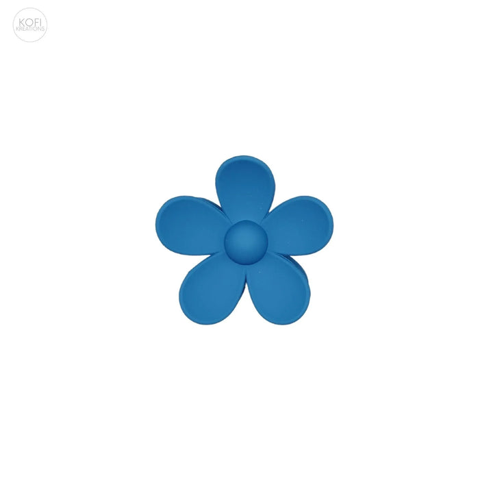 Blue Flower Hair Claw - Kofi Kreations