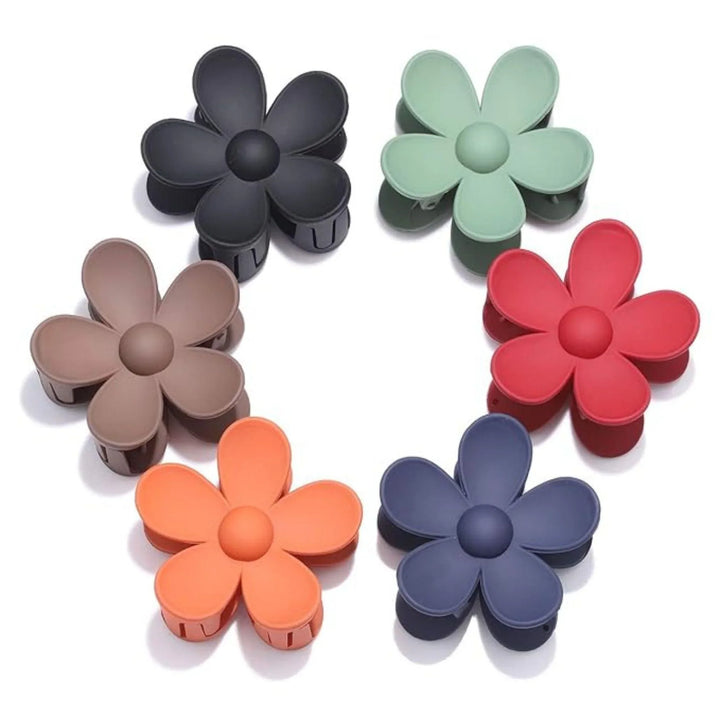 Blue Flower Hair Claw - Kofi Kreations