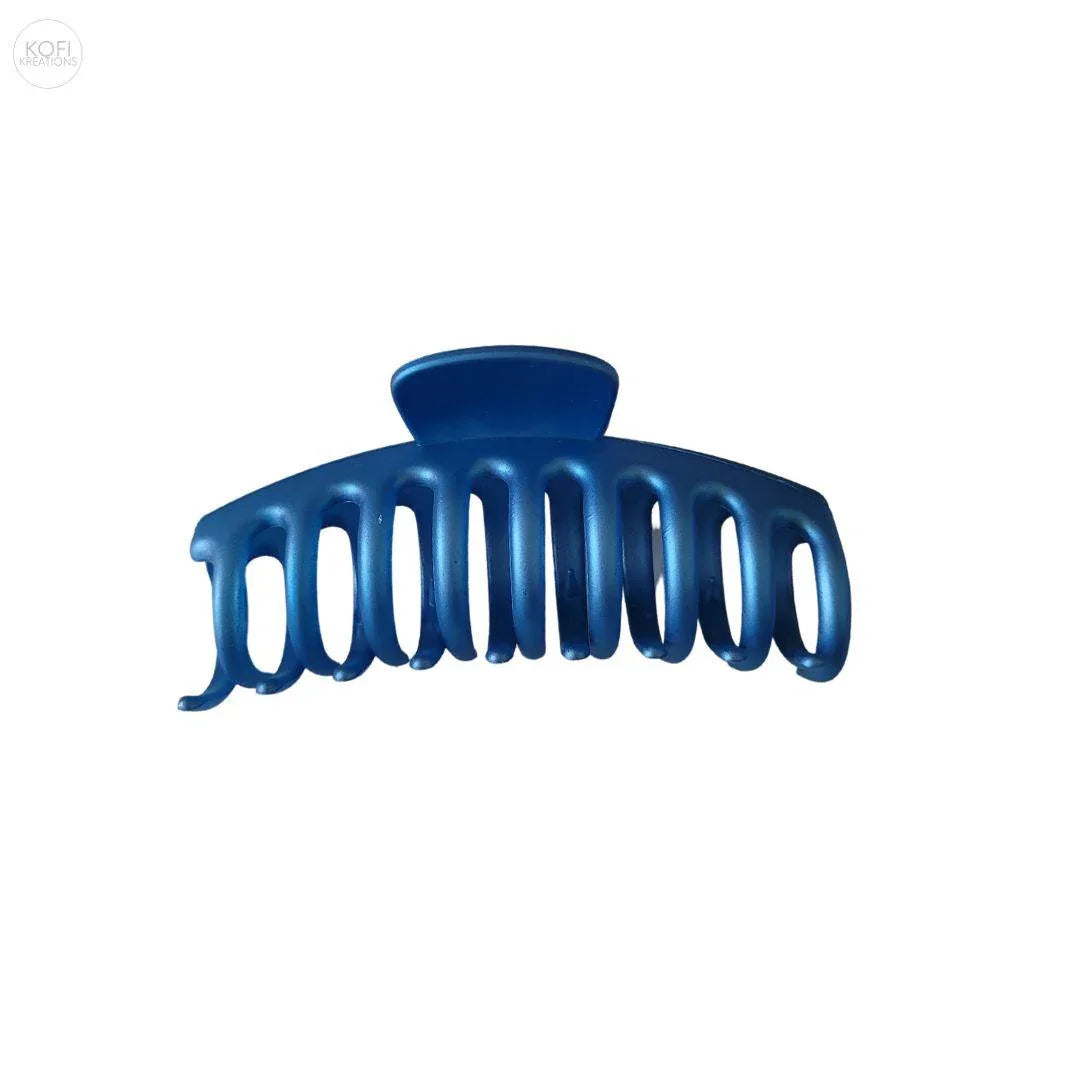 Blue Matte Hair Claw Clip - Kofi Kreations