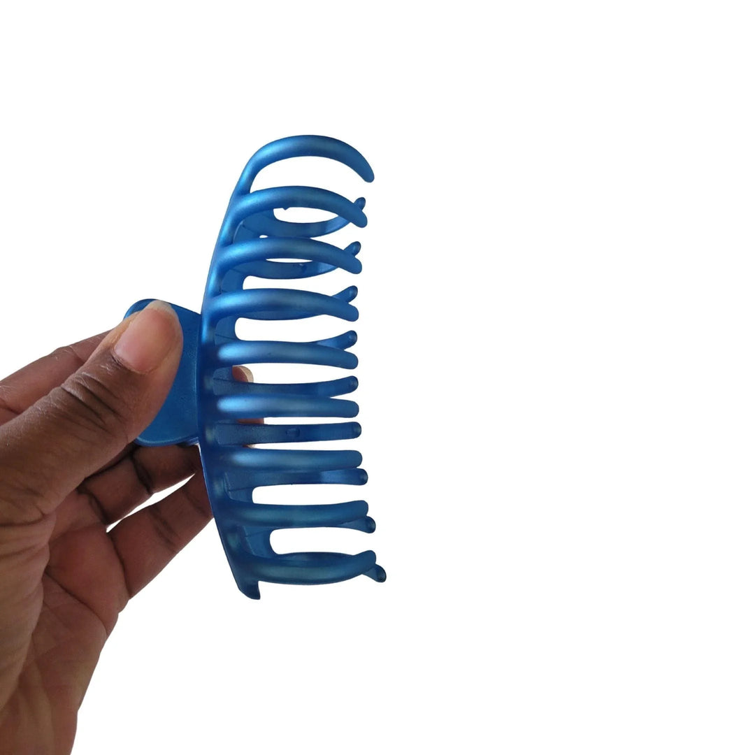 Blue Matte Hair Claw Clip - Kofi Kreations