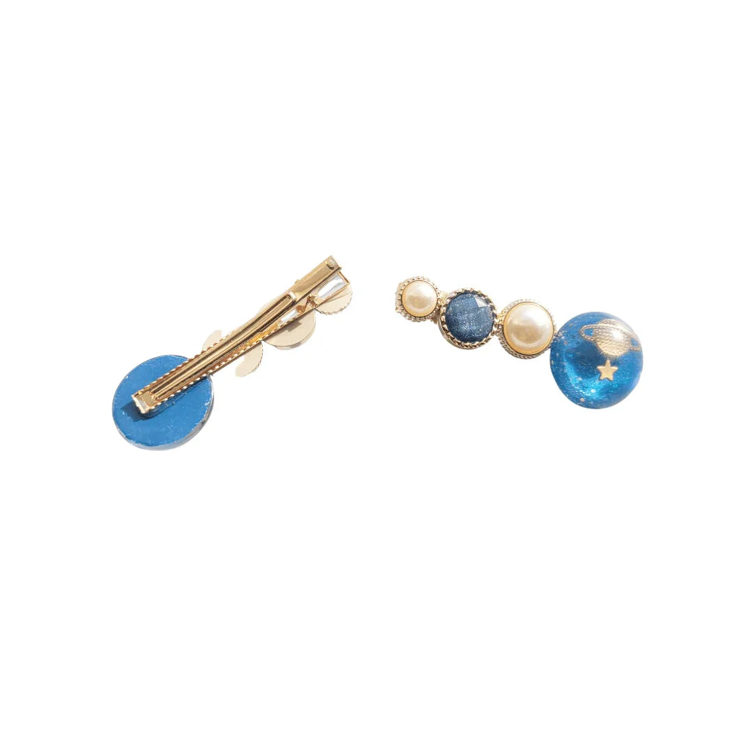Blue Moon Hair Clips - Kofi Kreations