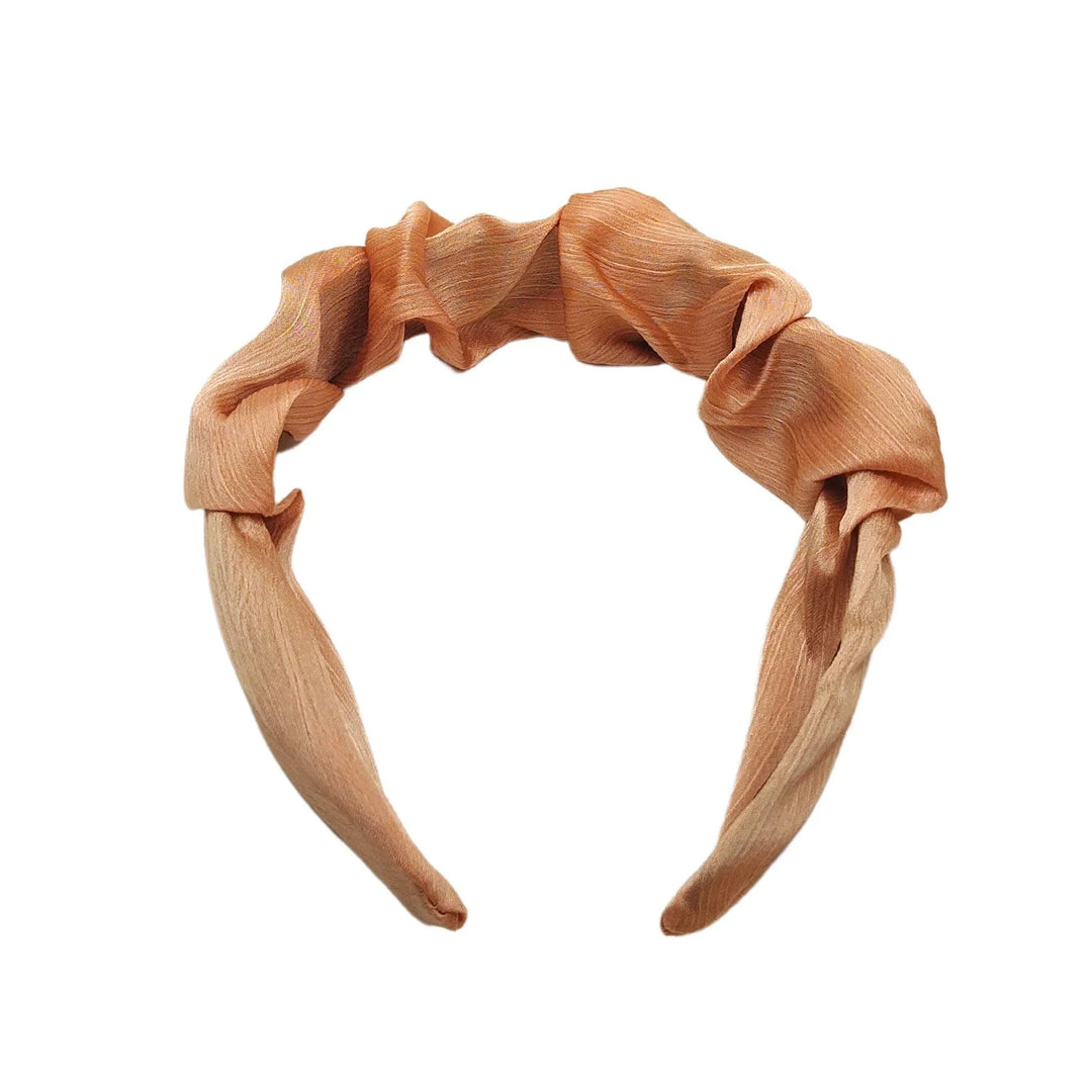 Champagne Pleated Headband - Kofi Kreations