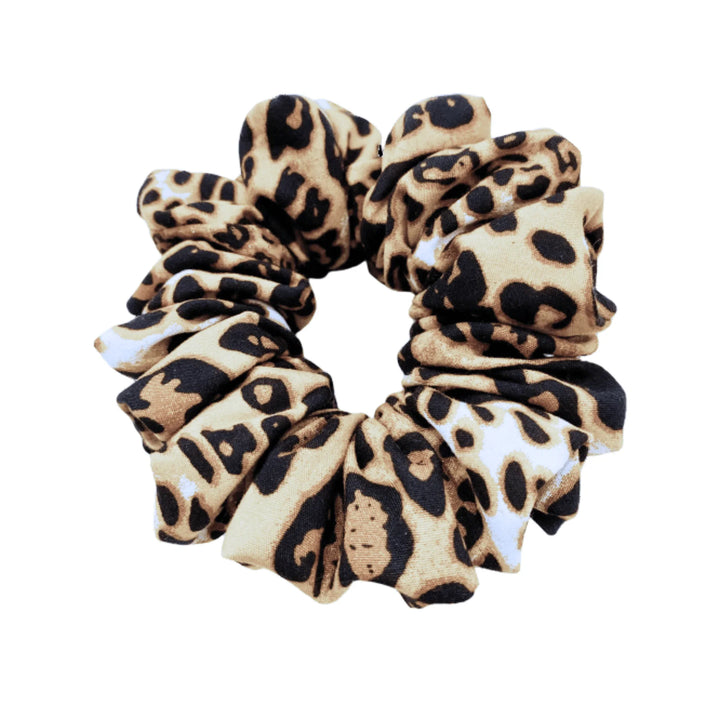 Cheetah Chiffon Scrunchie - Kofi Kreations