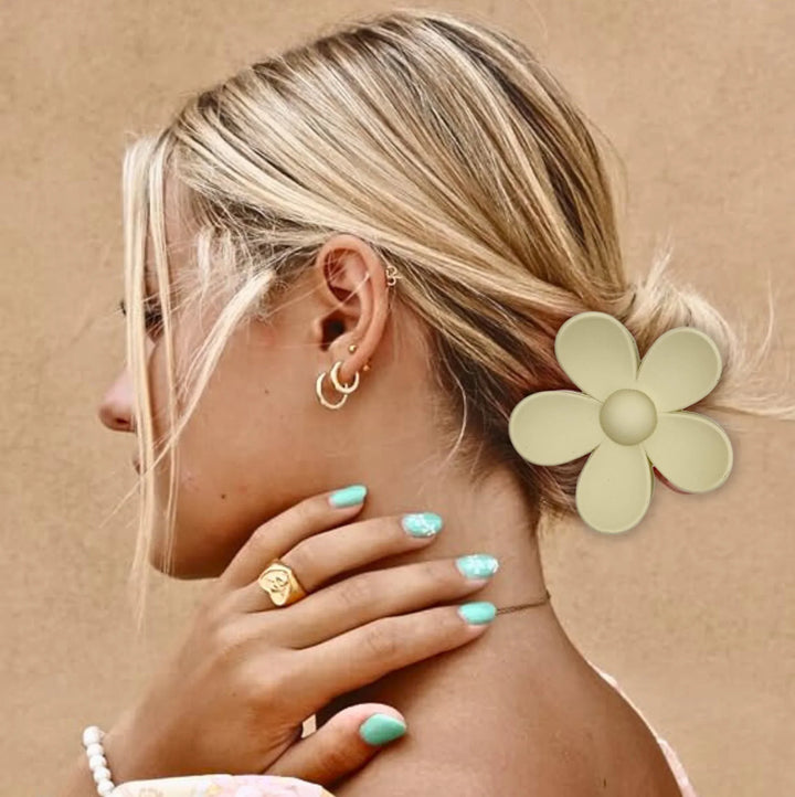 Light Yellow Flower Hair Claw
