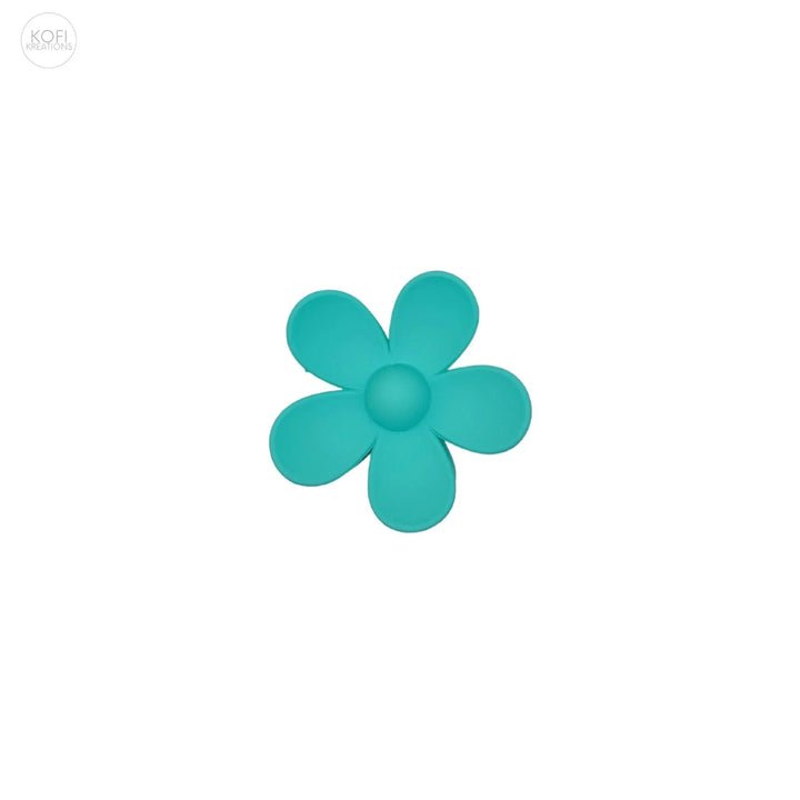 Green Flower Hair Claw - Kofi Kreations