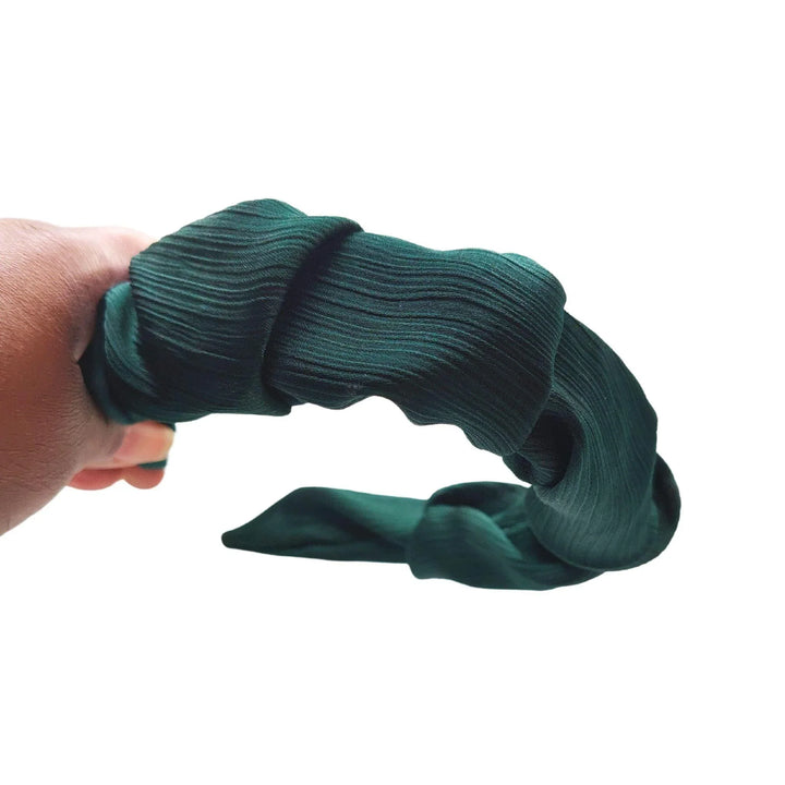 Green Pleated Headband - Kofi Kreations