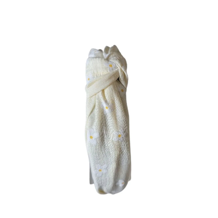 Ivory Flower Knot Headband - Kofi Kreations