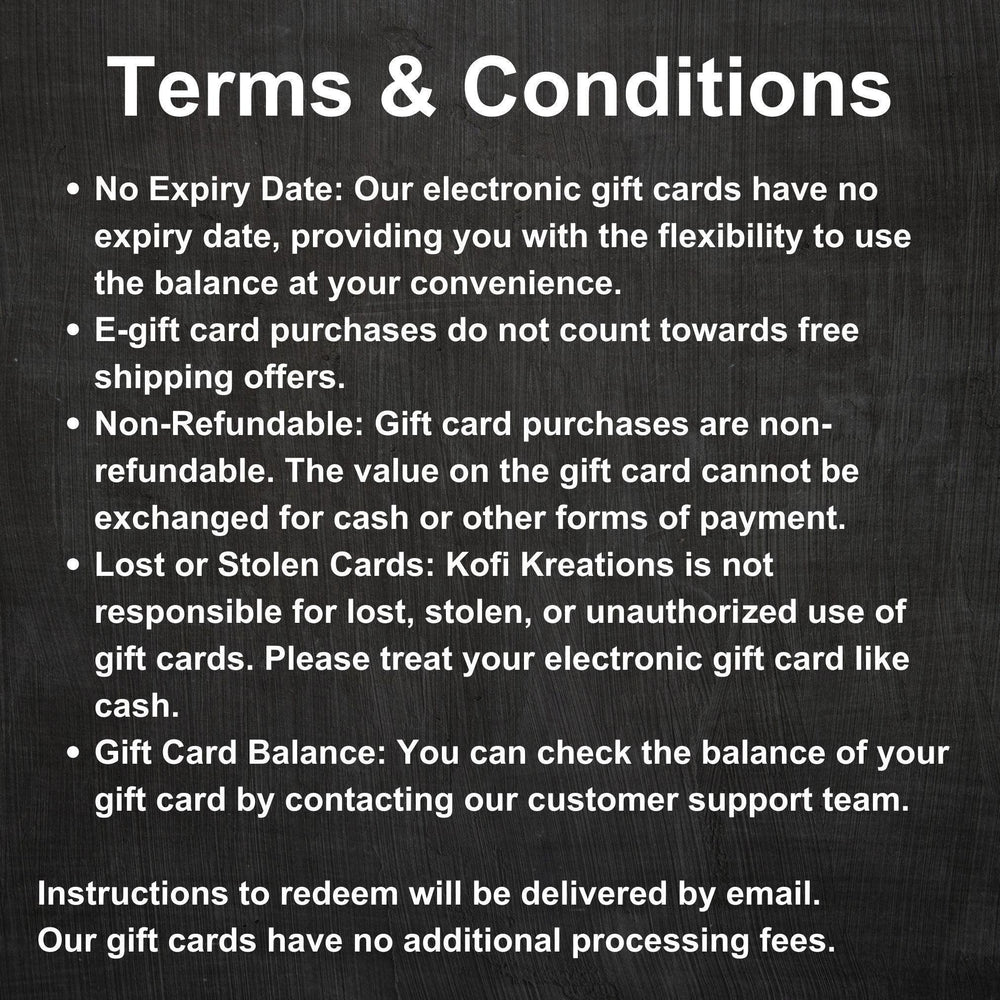 Kofi Kreations Gift Card - Kofi Kreations
