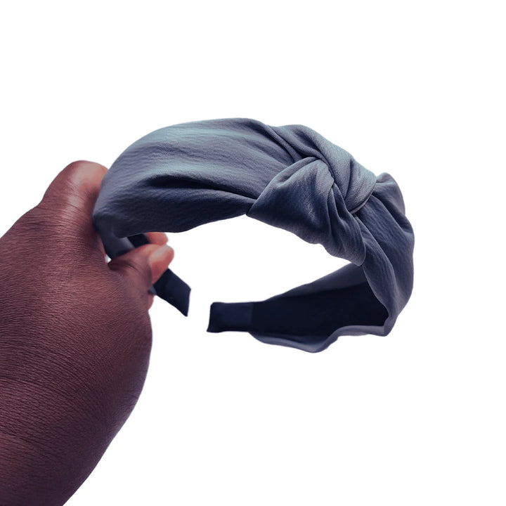 Light Blue Top Knot Headband - Kofi Kreations