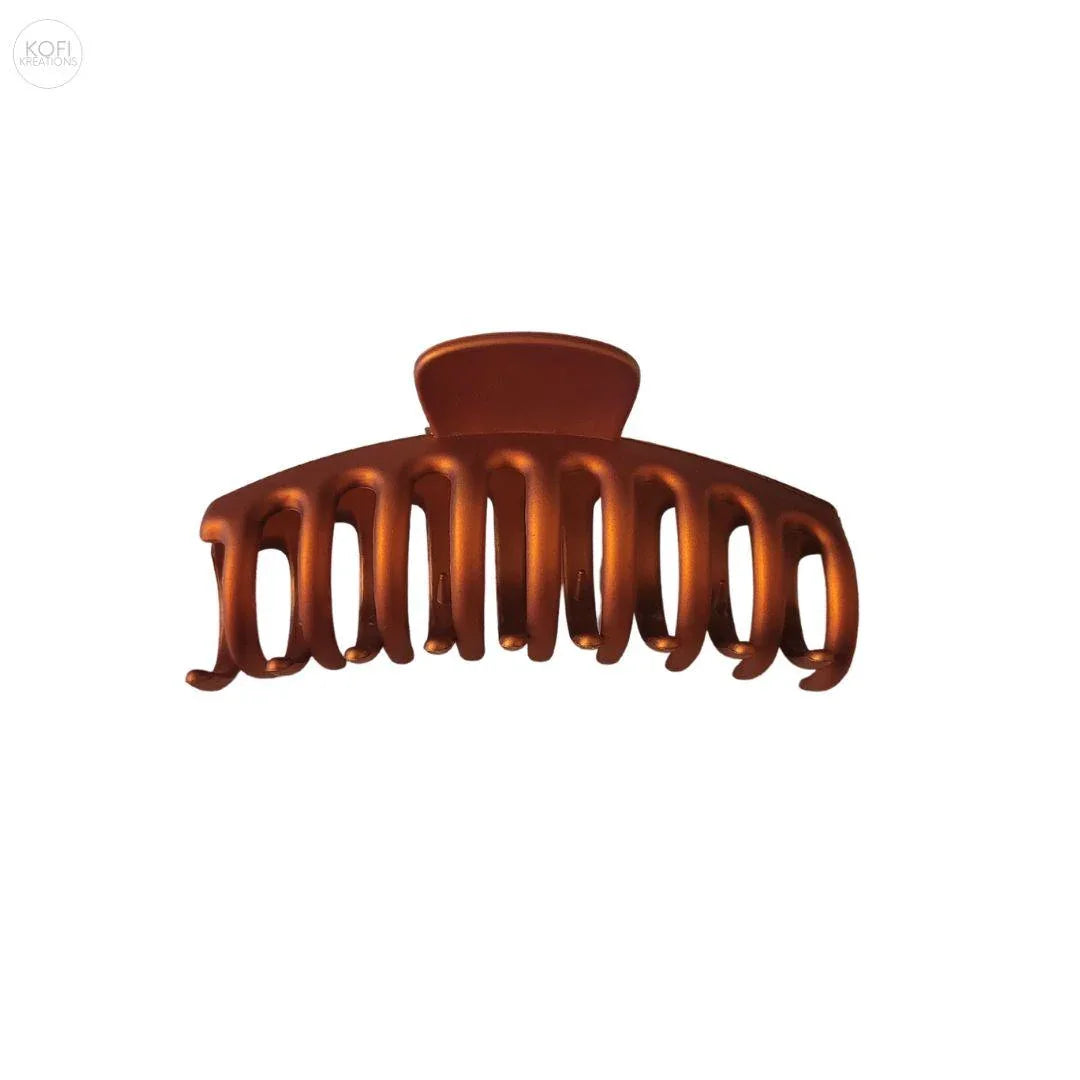 Orange Matte Hair Claw Clip - Kofi Kreations