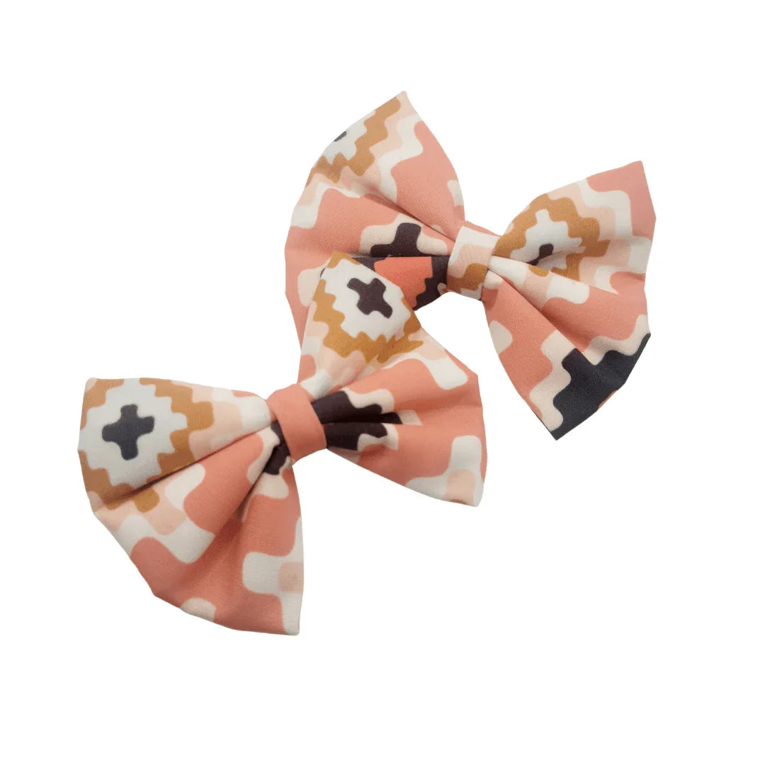 Peach Surprise Hair Bow Clips - Kofi Kreations