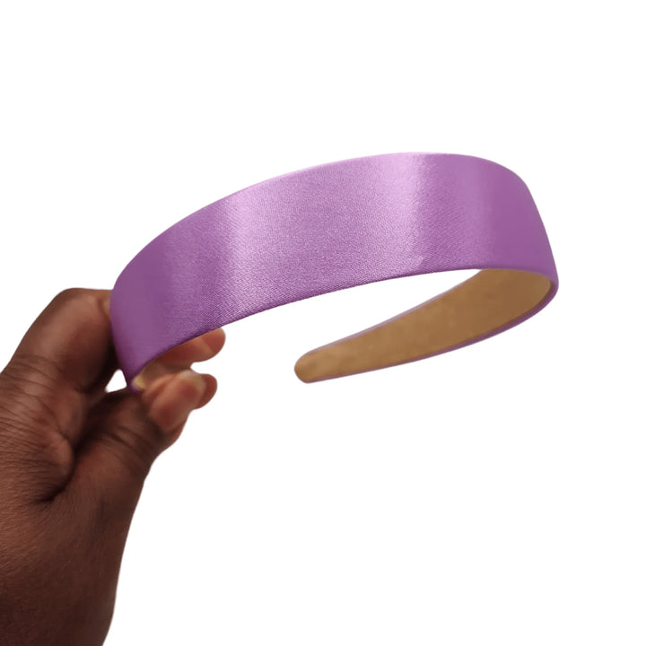 Plum Satin Headband - Kofi Kreations