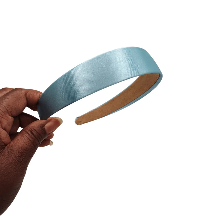 Powder Blue Satin Headband - Kofi Kreations