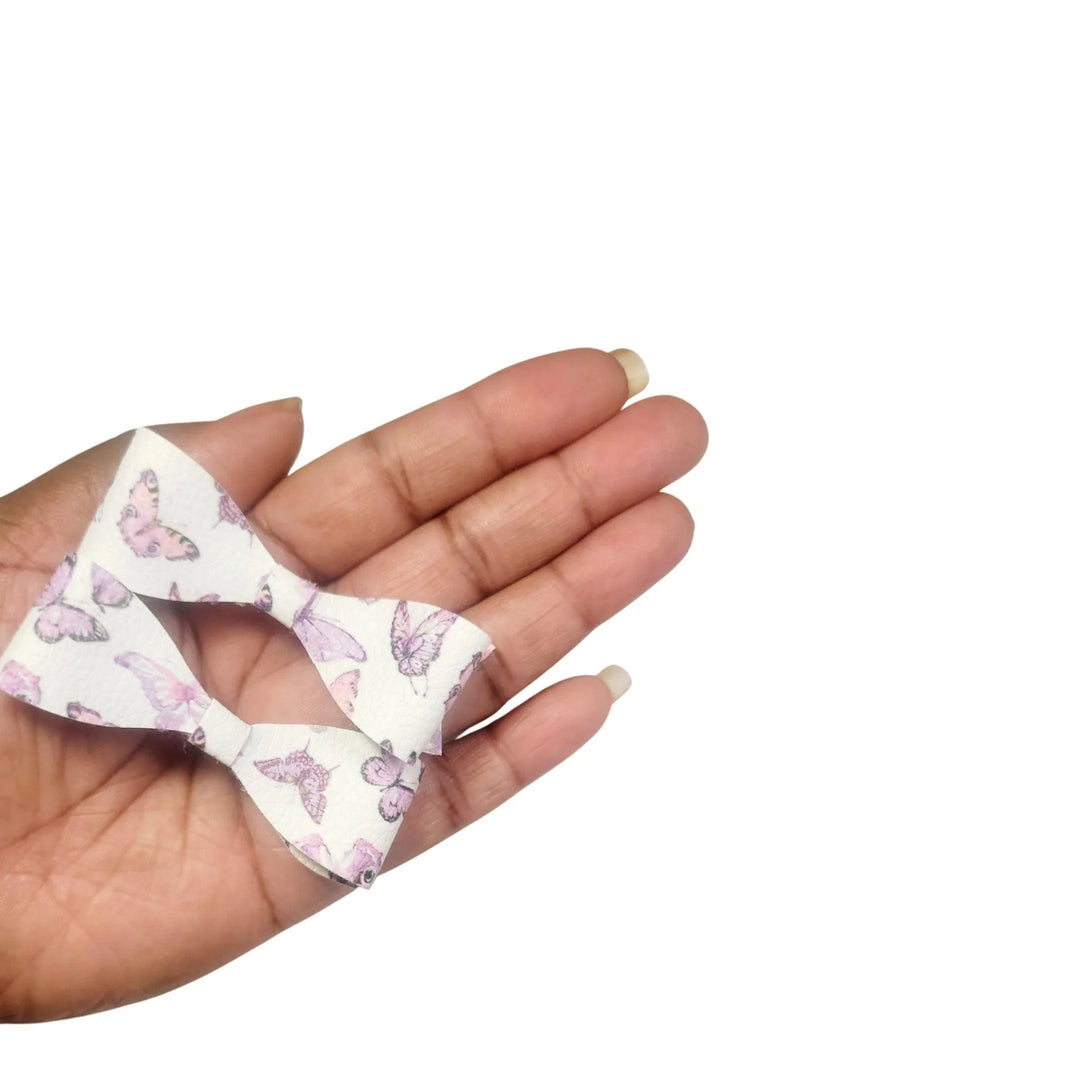 Purple Butterfly Hair Bows - Kofi Kreations