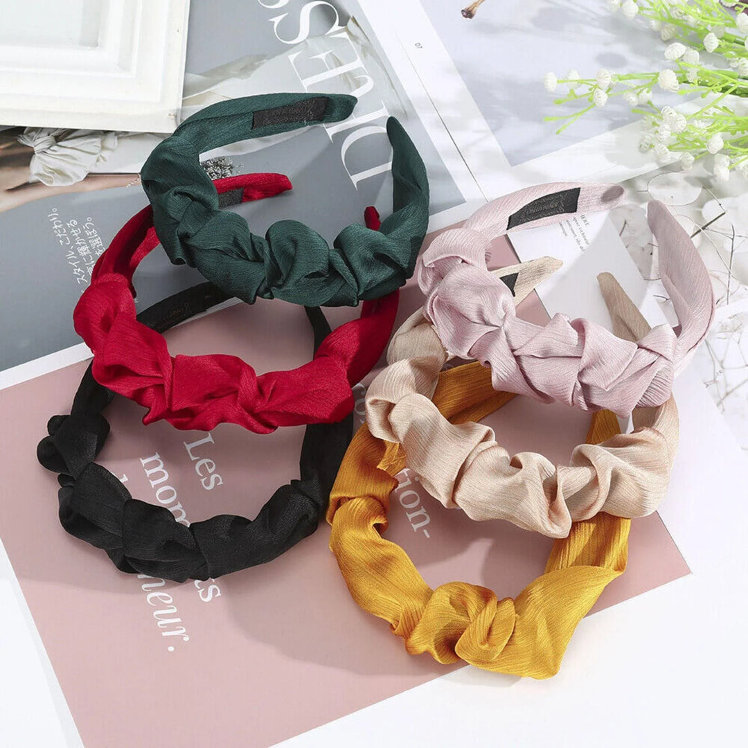 Red Pleated Headband - Kofi Kreations