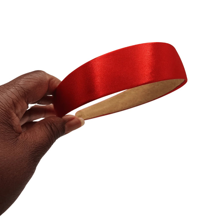 Red Satin Headband - Kofi Kreations