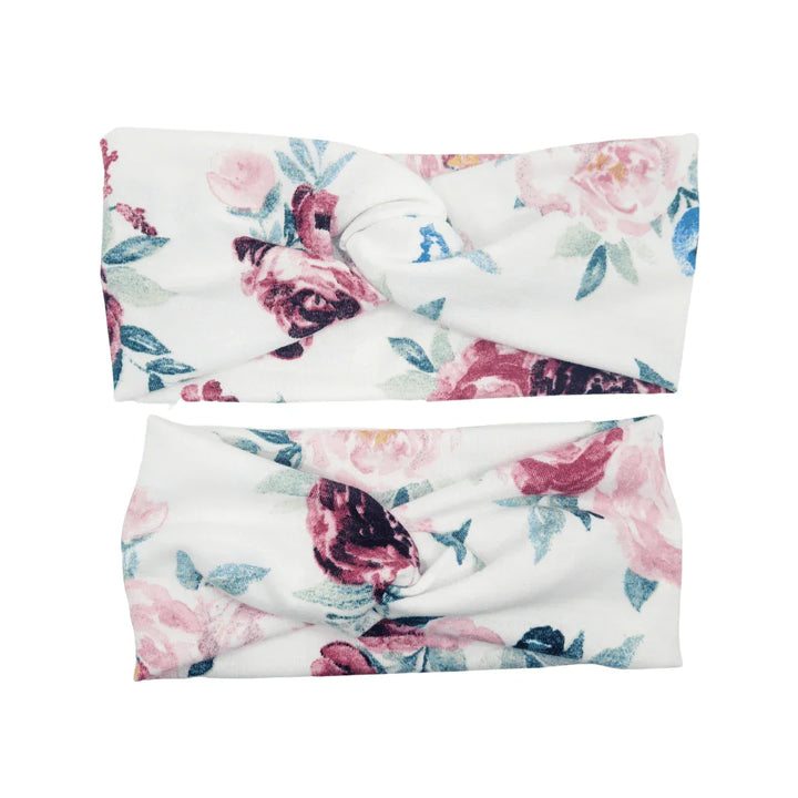 Rose Flower Twist Knot Headband - Kofi Kreations