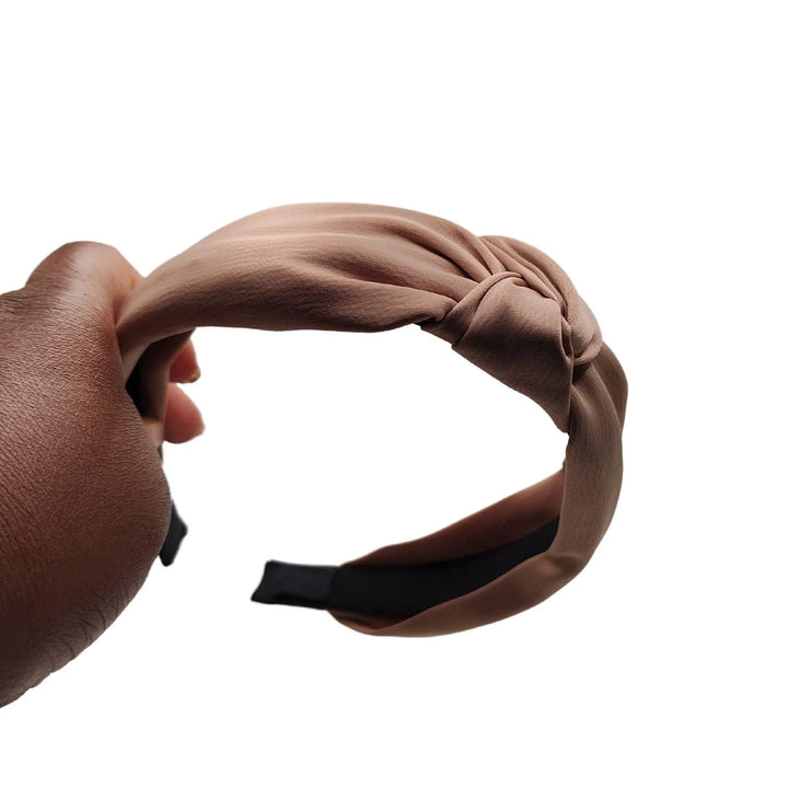 Rosy Brown Top Knot Headband - Kofi Kreations