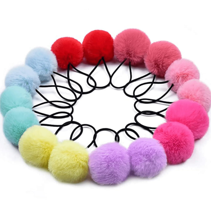 Small Pom Pom Hair Ties - Kofi Kreations