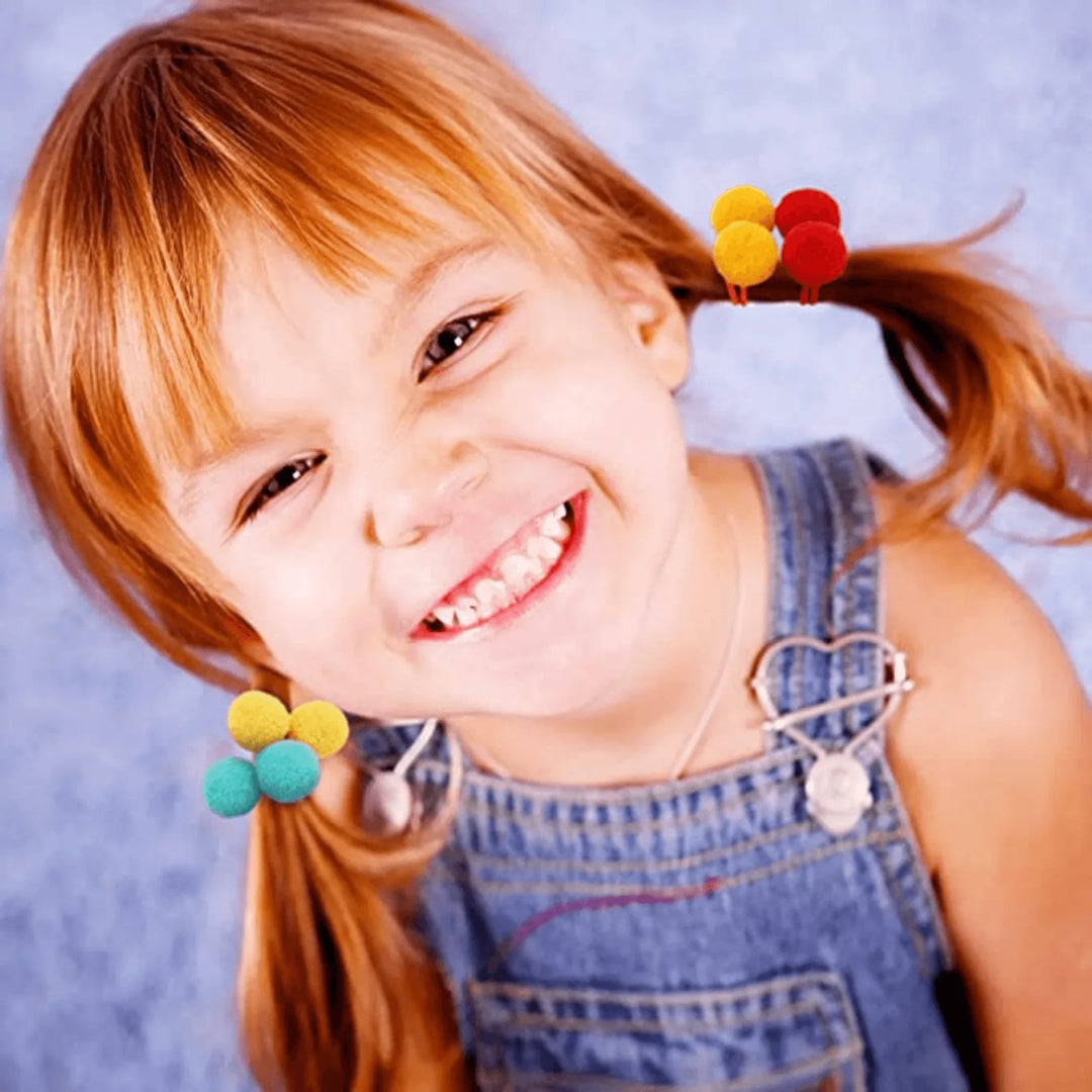 Small Pom Pom Hair Ties - Kofi Kreations