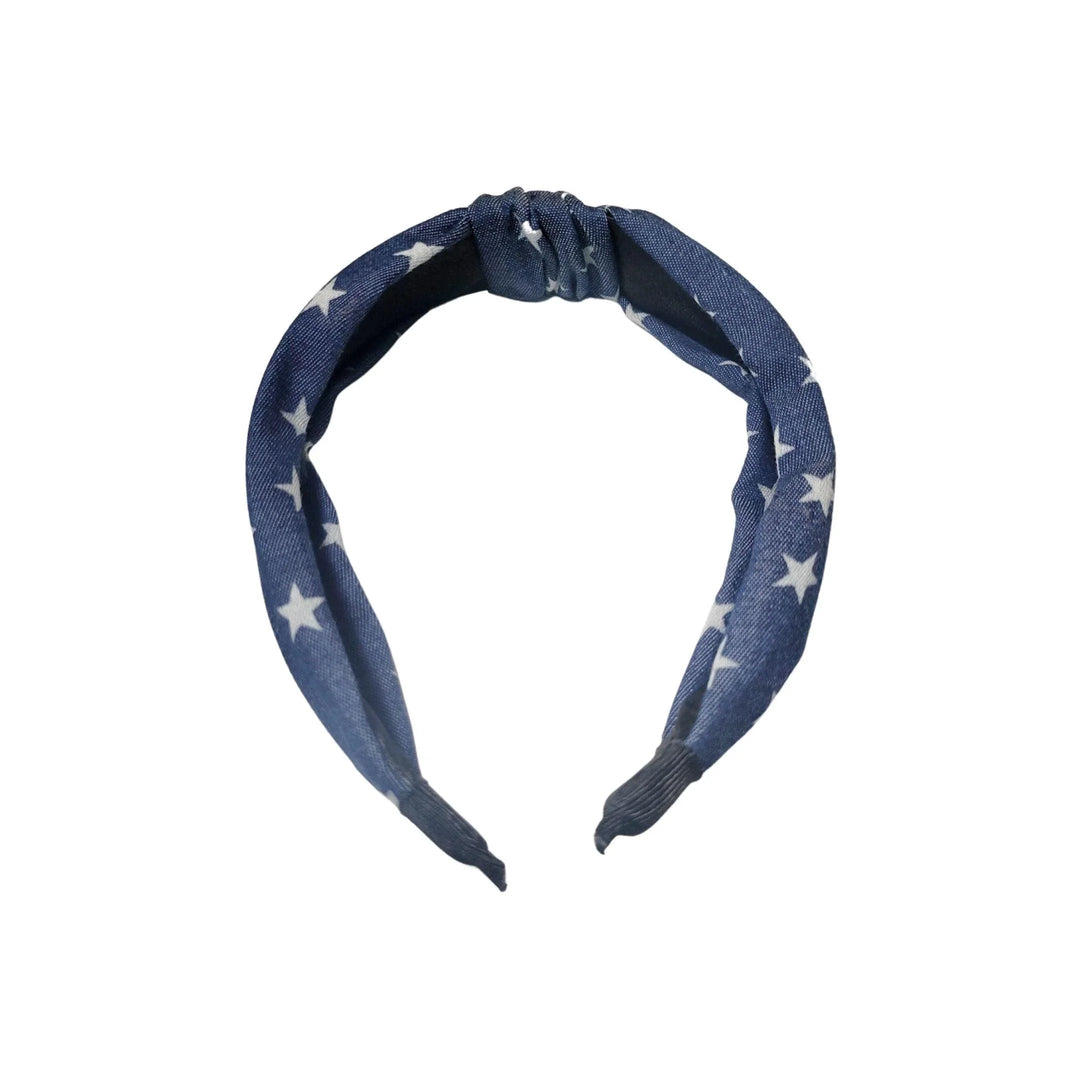 Stars Denim Headband - Kofi Kreations