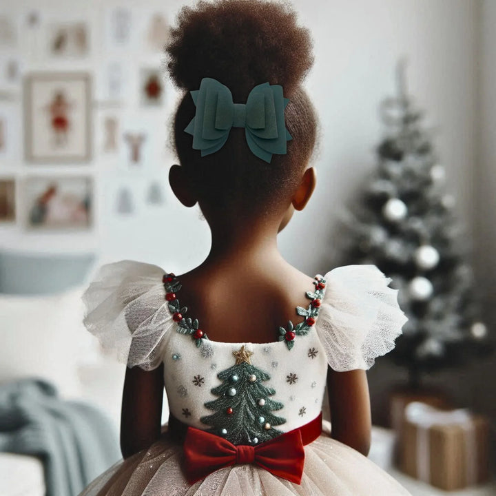 Green | Suede Hair Bow