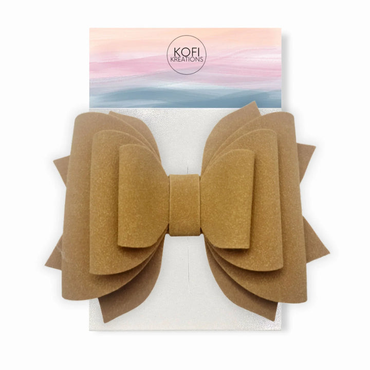 Gold | Suede Hair Bow