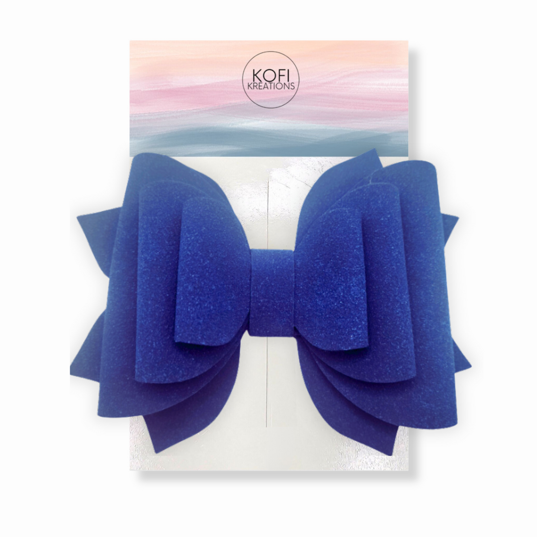 Green Suede Hair Bow