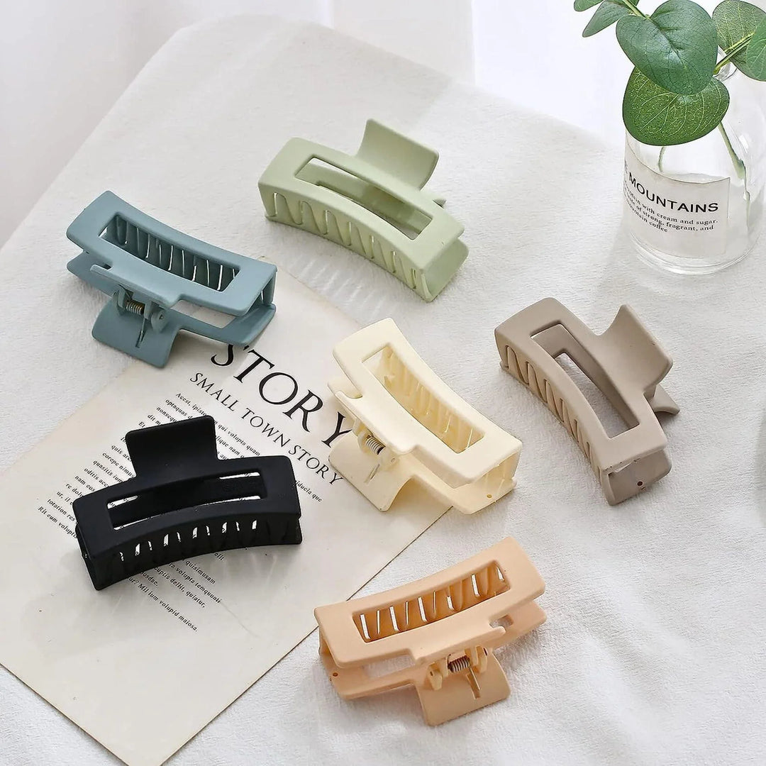 Tan Box Hair Claw Clip - Kofi Kreations